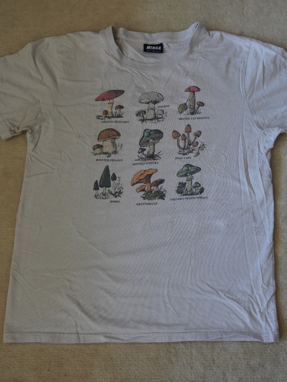 Minga London Mushroom Types T-Shirt